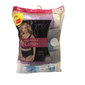 JMS by Hanes Breathable Cotton Ladies Size 9 Dress 14/16 Briefs Set of 6